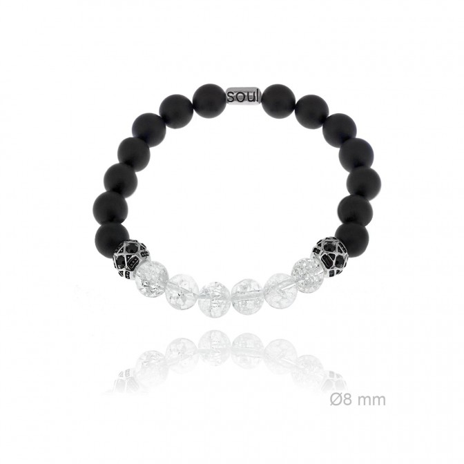 Pulsera de Acero y ónix