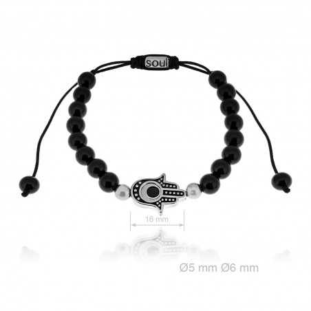 Pulsera de Acero y ónix