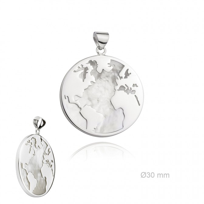 Colgante de Plata de Ley y nácar