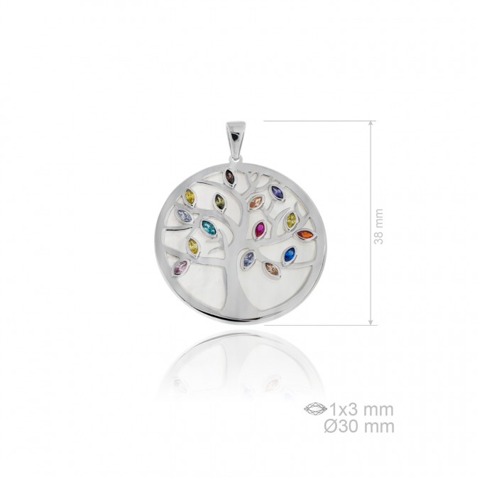 Colgante de Plata de Ley y circonitas