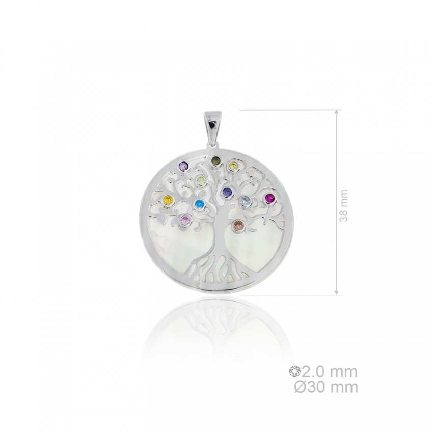 Colgante de Plata de Ley y circonitas