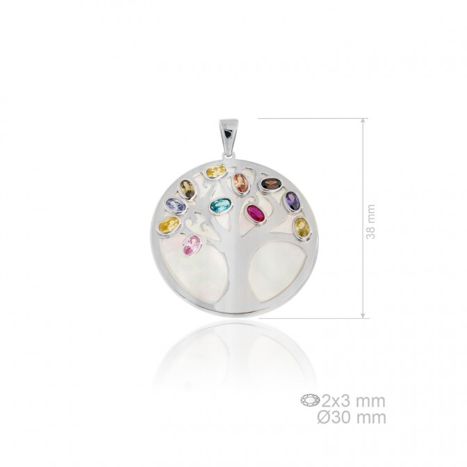 Colgante de Plata de Ley y circonitas