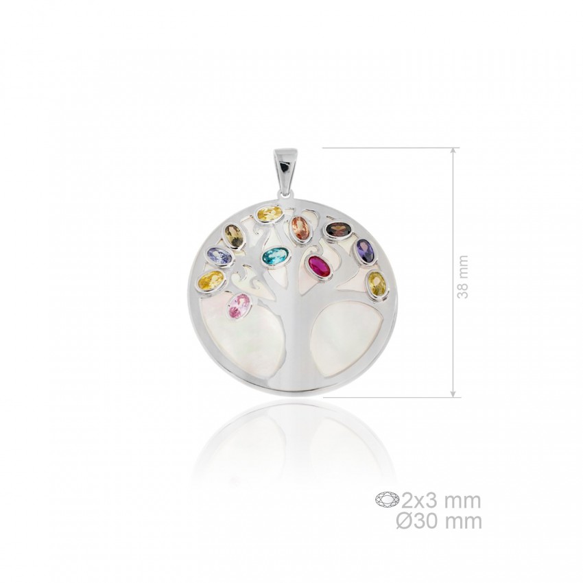 Colgante de Plata de Ley y circonitas