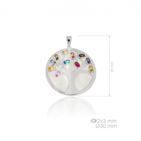 Colgante de Plata de Ley y circonitas