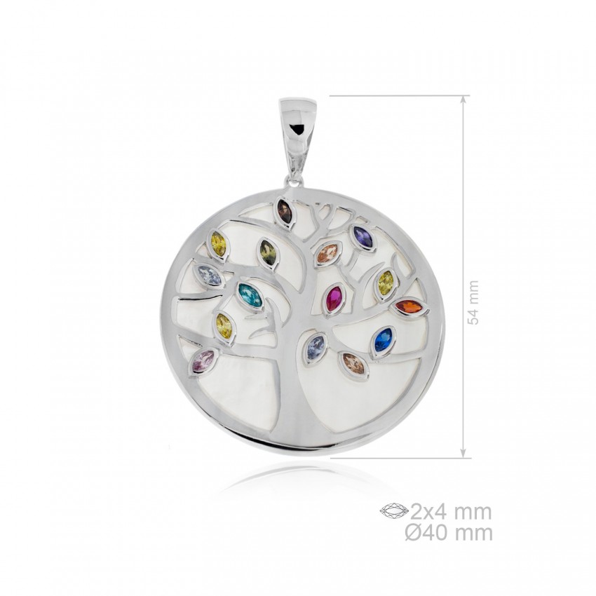 Colgante de Plata de Ley y circonitas