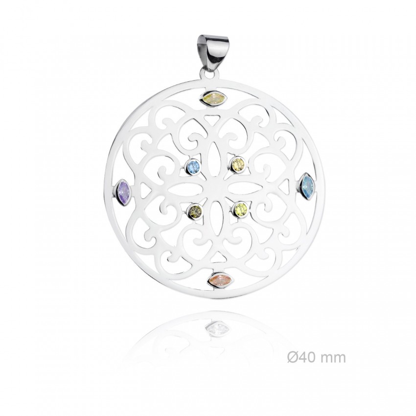 Colgante de Plata de Ley y circonitas