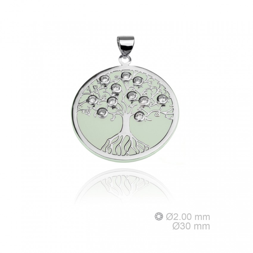 Colgante de Plata de Ley y circonitas