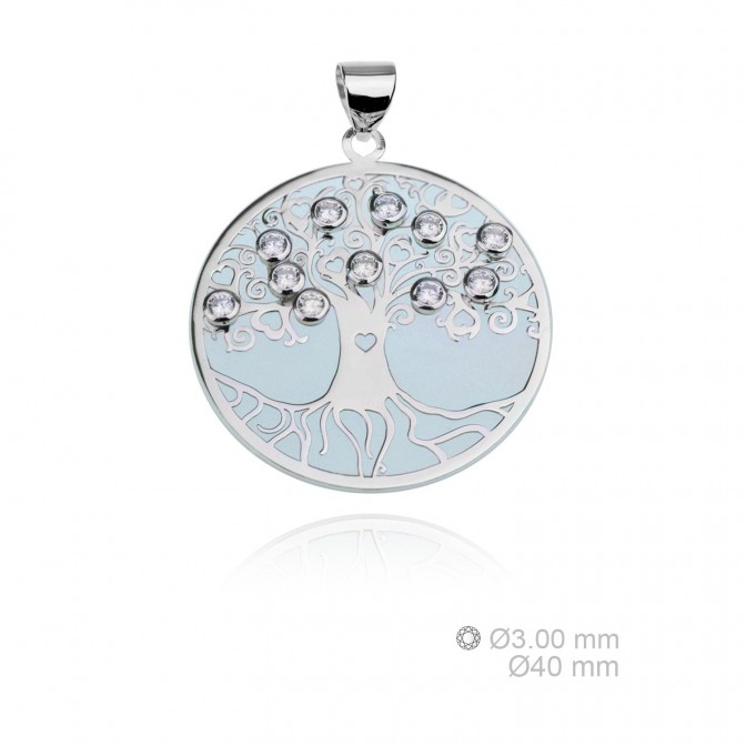 Colgante de Plata de Ley y circonitas