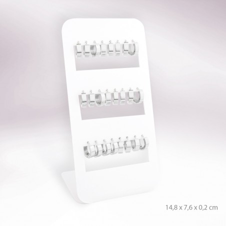 Expositor - 12 pares de pendientes de Acero