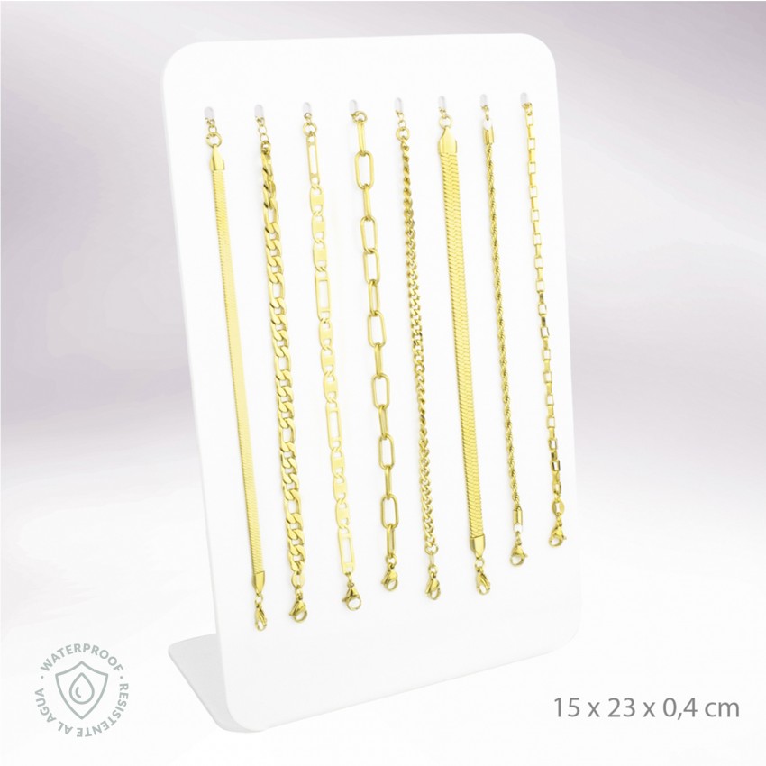 Expositor - 8 pulseras de Acero