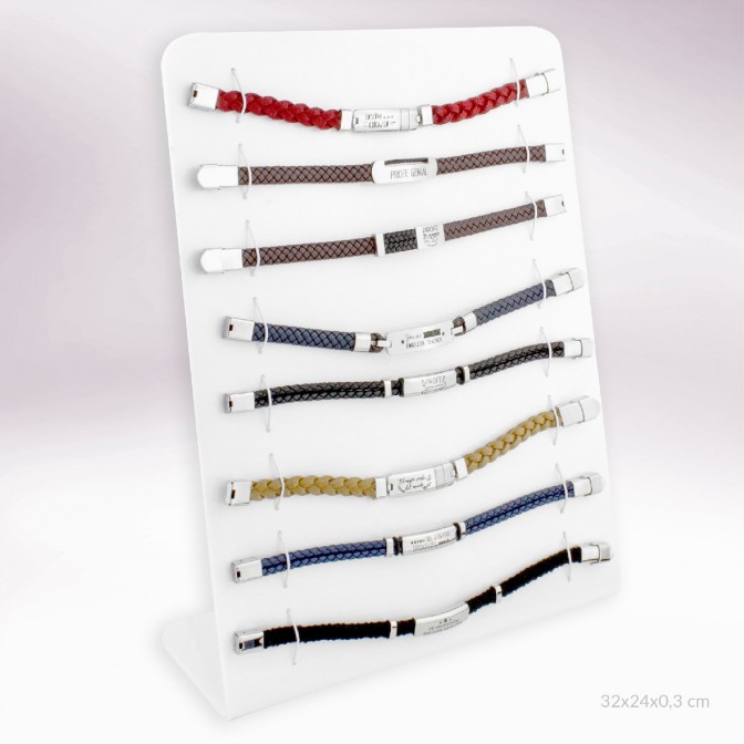 Expositor - 8 pulseras de Acero