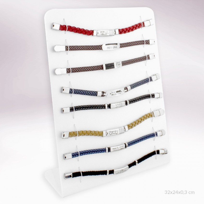 Expositor - 8 pulseras de Acero