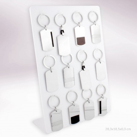 Expositor - 12 llaveros de Acero