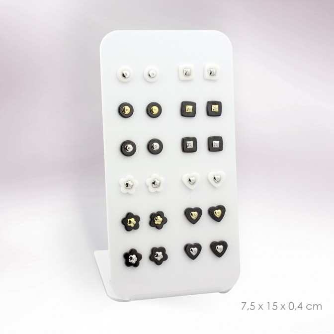 Expositor - 12 pares de pendientes (con cerámica)