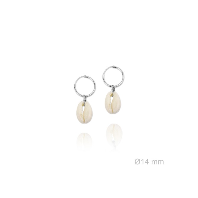 Pendientes de Plata de Ley y nácar