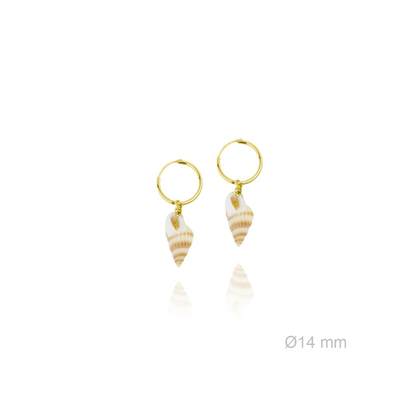 Pendientes de Plata de Ley y nácar