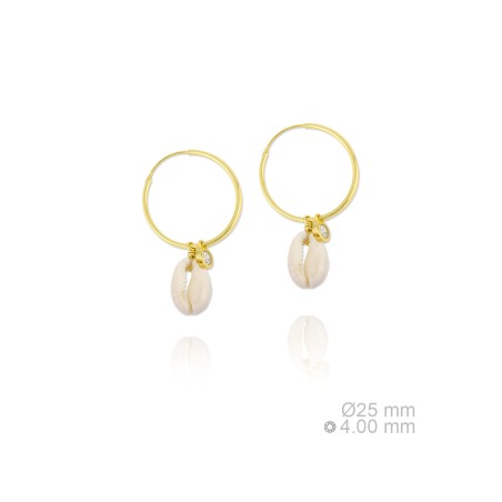 Pendientes de Plata de Ley y nácar