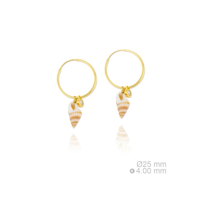 Pendientes de Plata de Ley y nácar