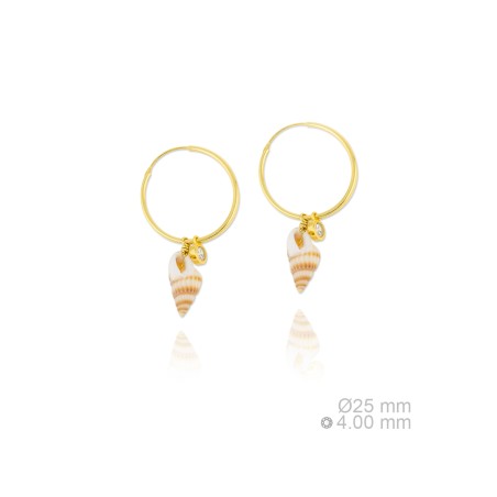 Pendientes de Plata de Ley y nácar