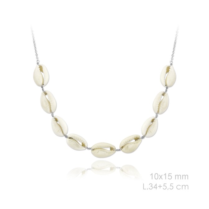 Gargantilla de Plata de Ley y nácar