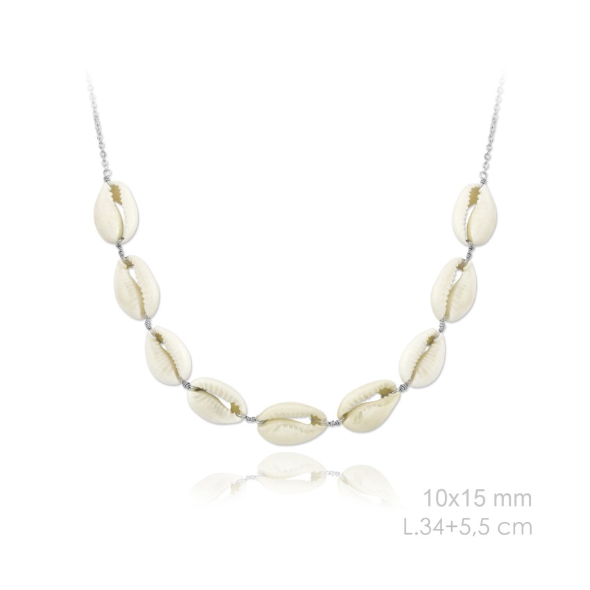 Gargantilla de Plata de Ley y nácar