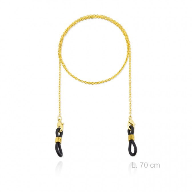 Cadena de acero con chapado en oro de alta duración para Gafas / Mascarilla
