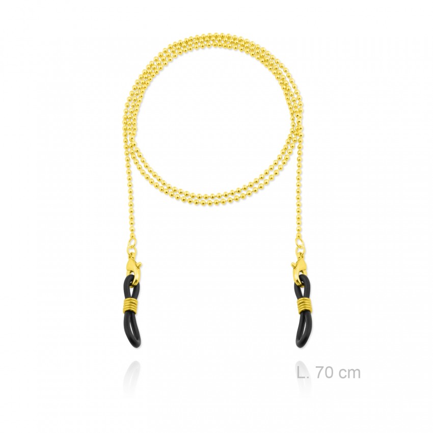 Cadena de acero con chapado en oro de alta duración para Gafas / Mascarilla