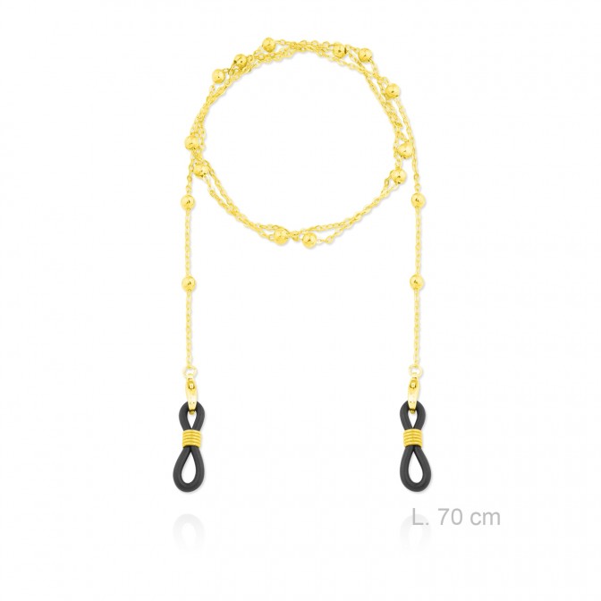 Cadena de acero con chapado en oro de alta duración para Gafas / Mascarilla