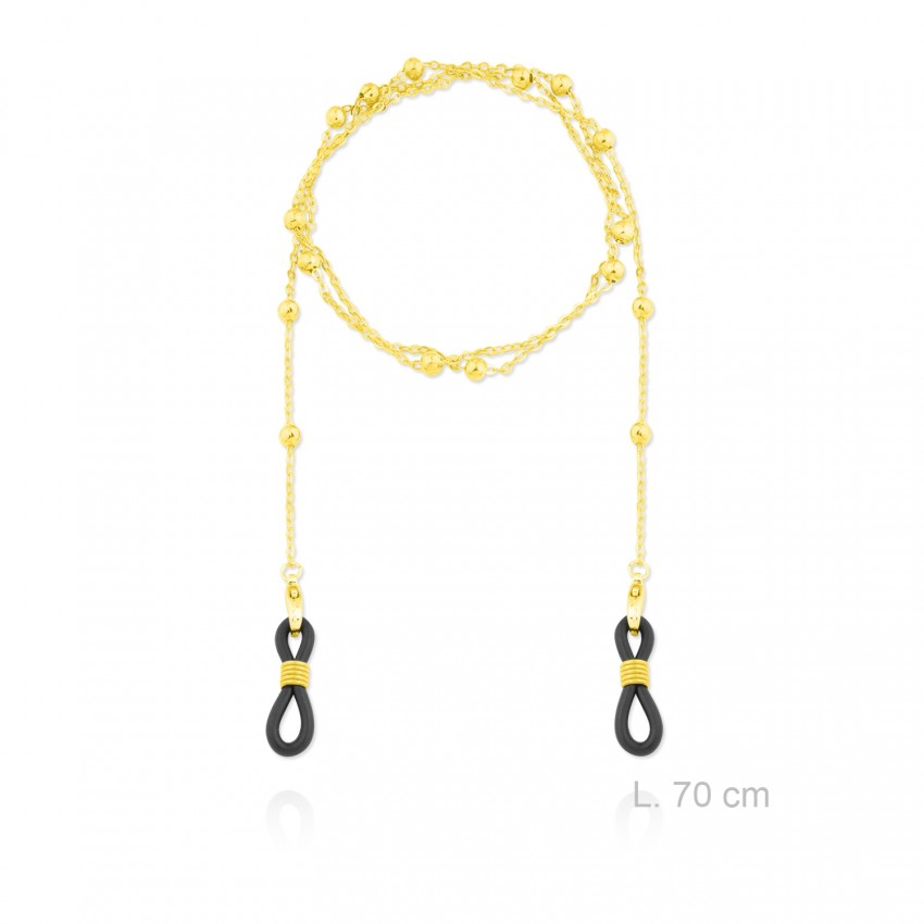 Cadena de acero con chapado en oro de alta duración para Gafas / Mascarilla