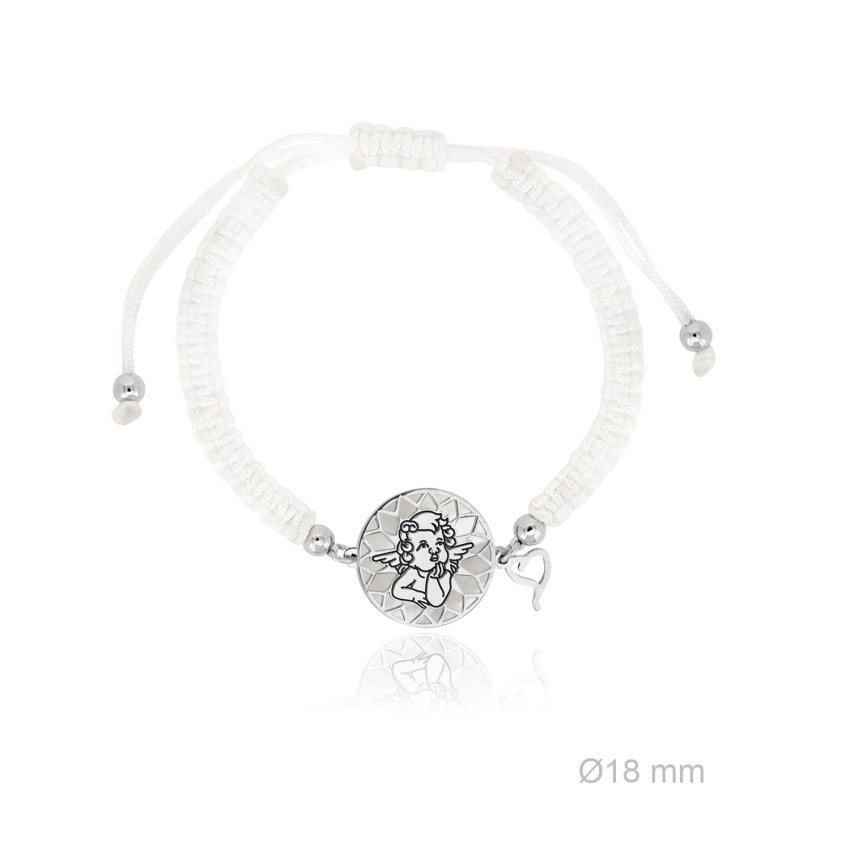 Pulsera de Plata de Ley y macramé