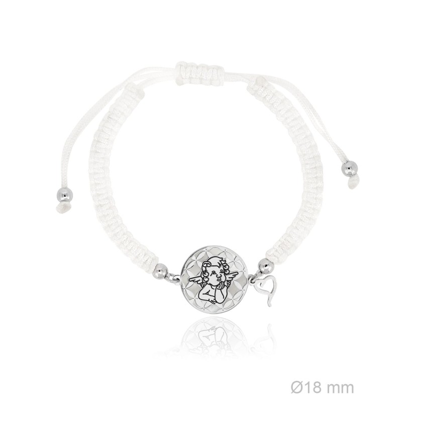 Pulsera de Plata de Ley y macramé