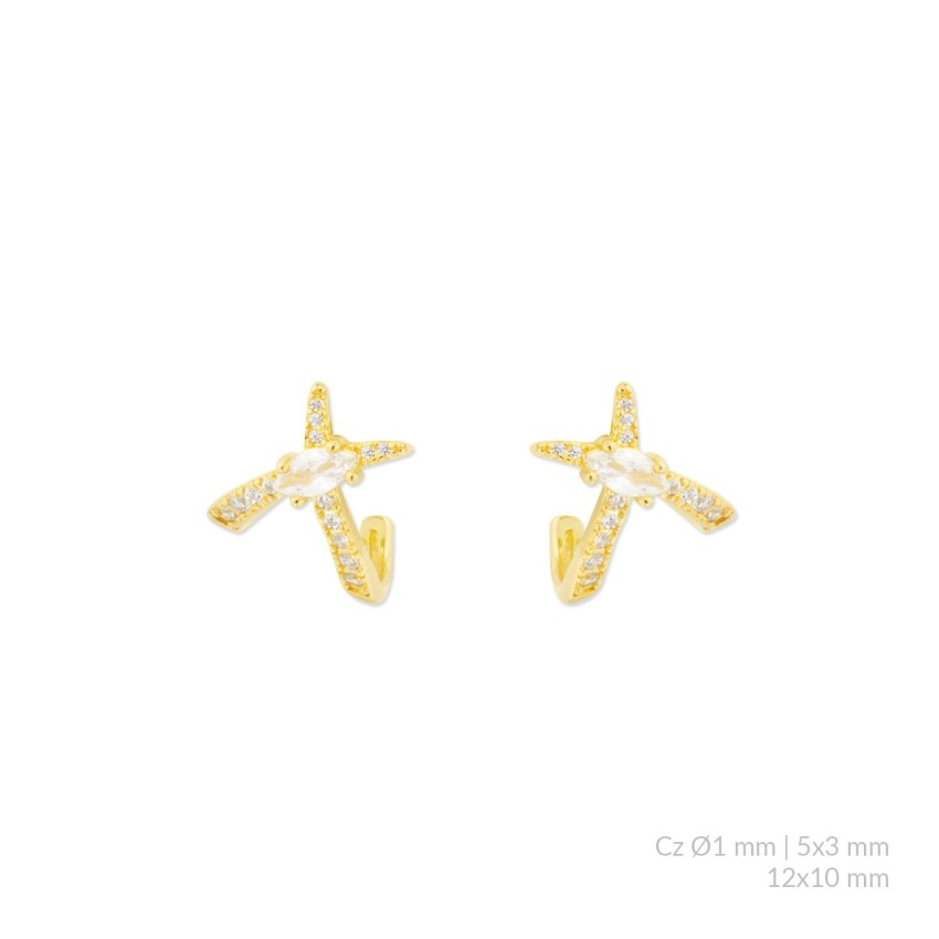 Pendientes de Plata de Ley con circonitas