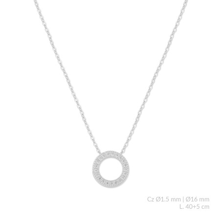 Gargantilla de Plata de Ley con circonitas