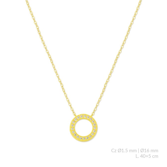 Gargantilla de Plata de Ley con circonitas