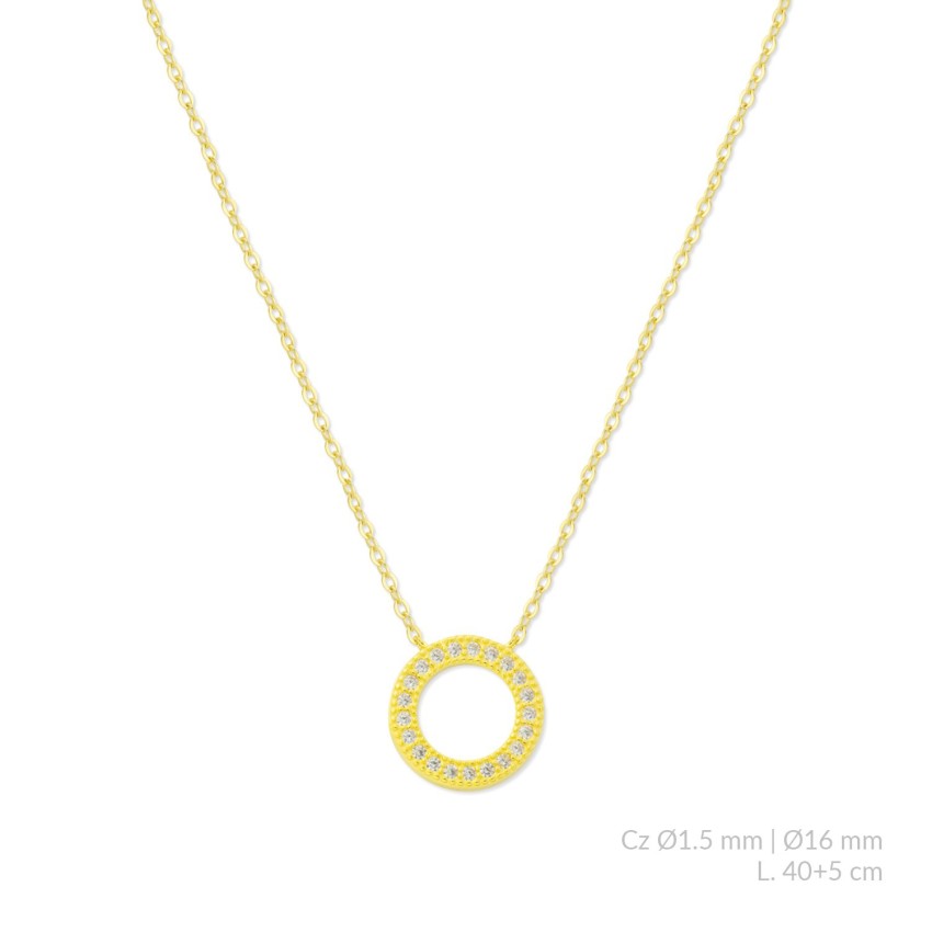 Gargantilla de Plata de Ley con circonitas