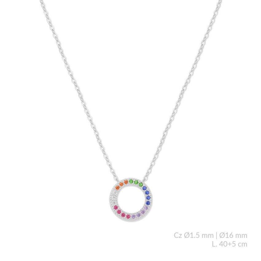 Gargantilla de Plata de Ley con circonitas