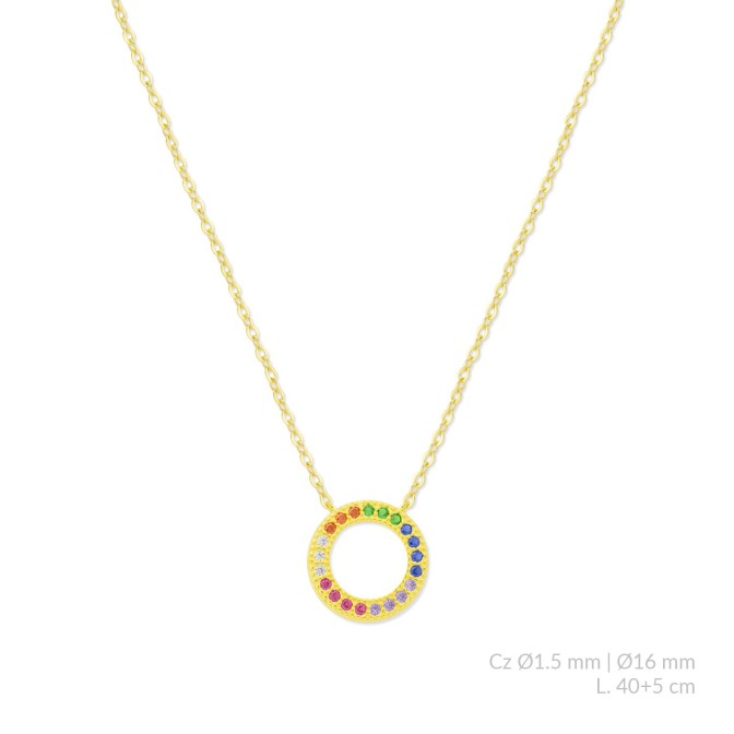 Gargantilla de Plata de Ley con circonitas