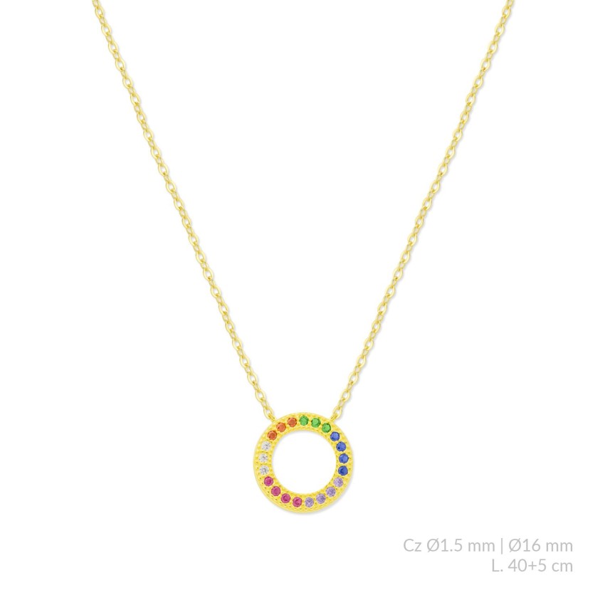 Gargantilla de Plata de Ley con circonitas