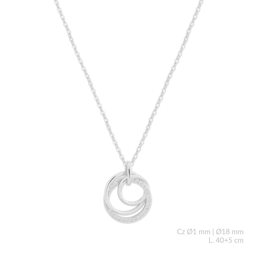 Gargantilla de Plata de Ley con circonitas