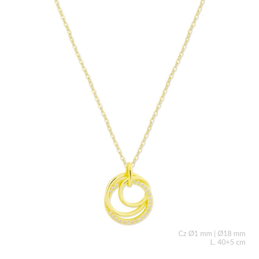 Gargantilla de Plata de Ley con circonitas