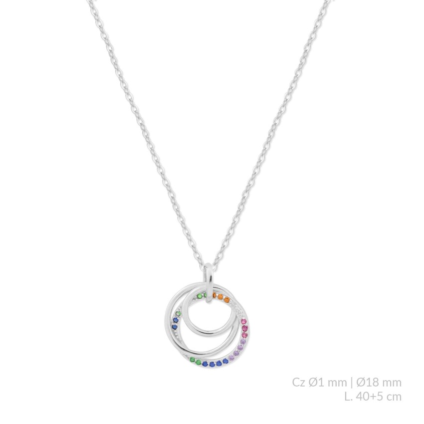 Gargantilla de Plata de Ley con circonitas