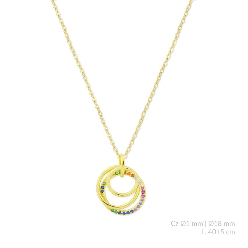 Gargantilla de Plata de Ley con circonitas