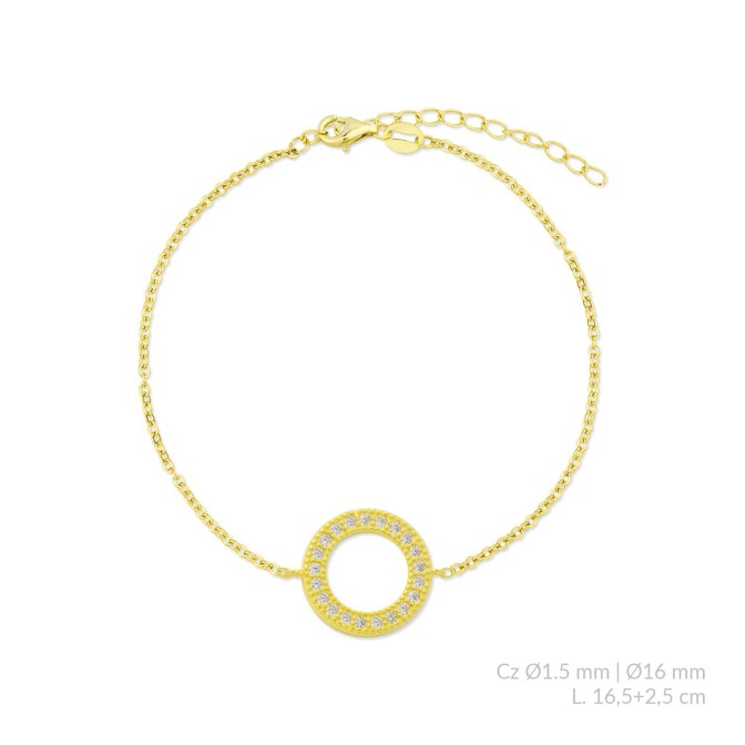 Pulsera de Plata de Ley con circonitas