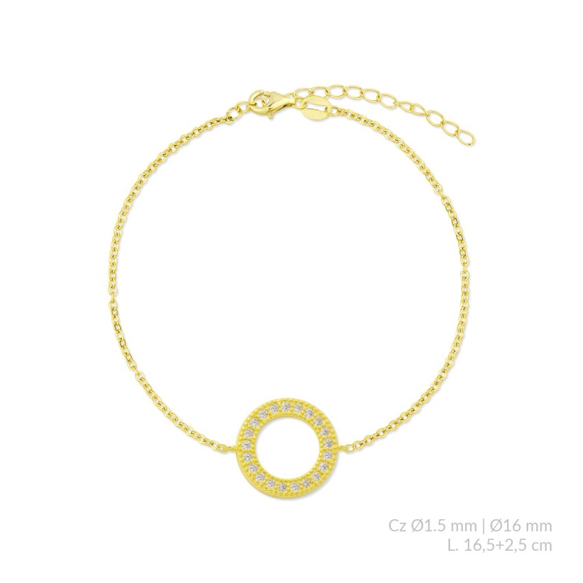 Pulsera de Plata de Ley con circonitas