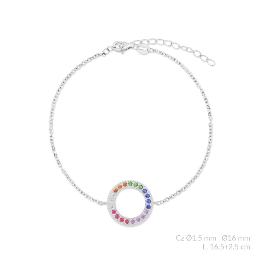 Pulsera de Plata de Ley con circonitas