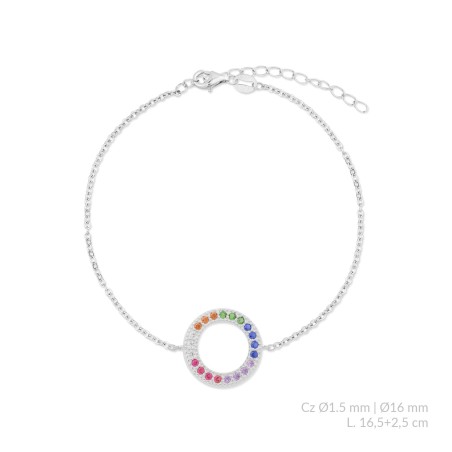 Pulsera de Plata de Ley con circonitas