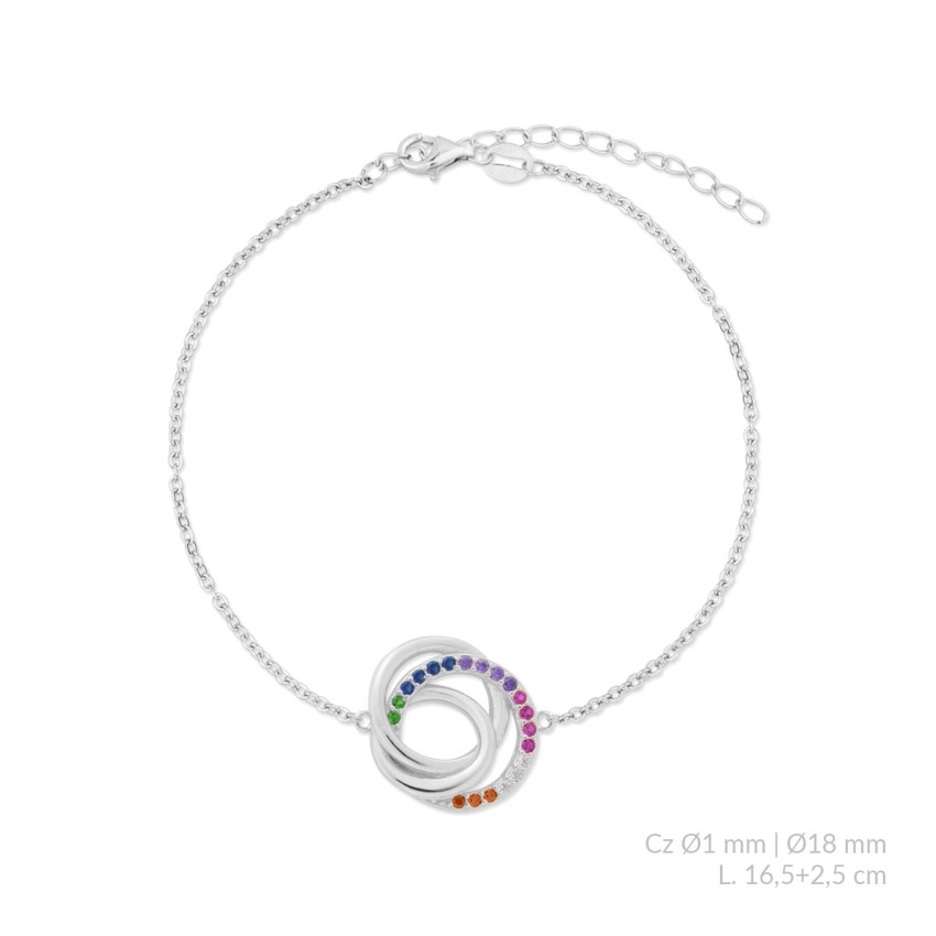Pulsera de Plata de Ley con circonitas