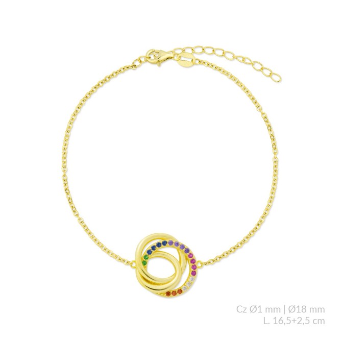 Pulsera de Plata de Ley con circonitas