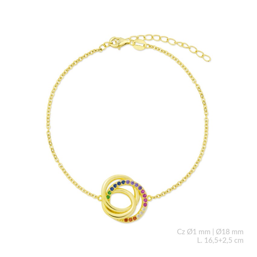 Pulsera de Plata de Ley con circonitas