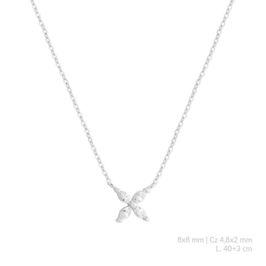 Gargantilla de Plata de Ley y circonitas